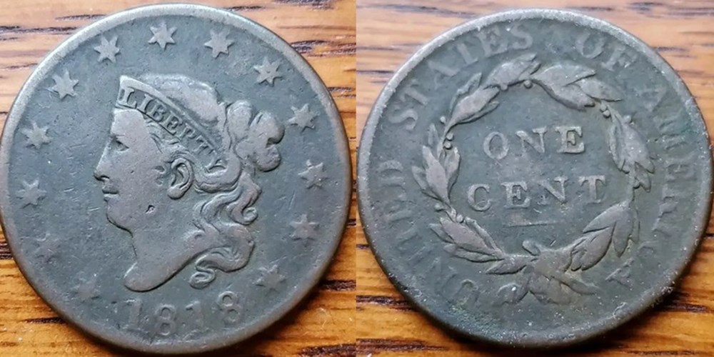 coins world united states 1818 copper coronet large cent