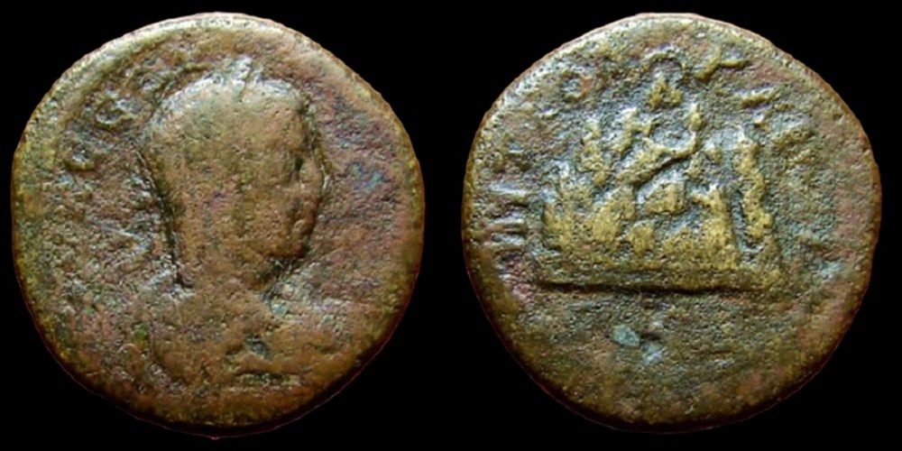 Roman Provincial (Caesarea): bronze Æ28 of Severus Alexander, ca. 222-235 AD; Mount Argaeus 2 coins ancient to romans roman provincial caesarea bronze 28 of severus alexander ca 222 235 ad mount argaeus