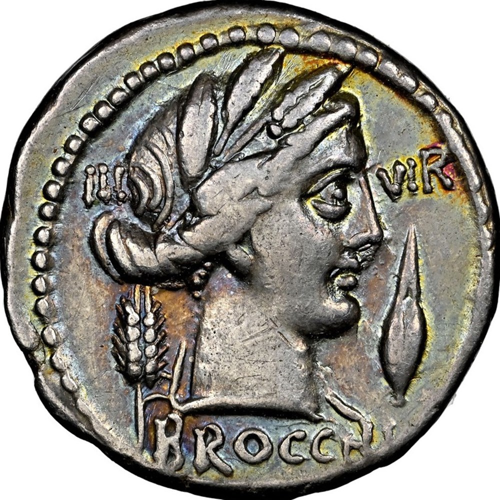 coins ancient to romans imperial and republican roman republic ca 63 bc silver denarius of l furius brocchus