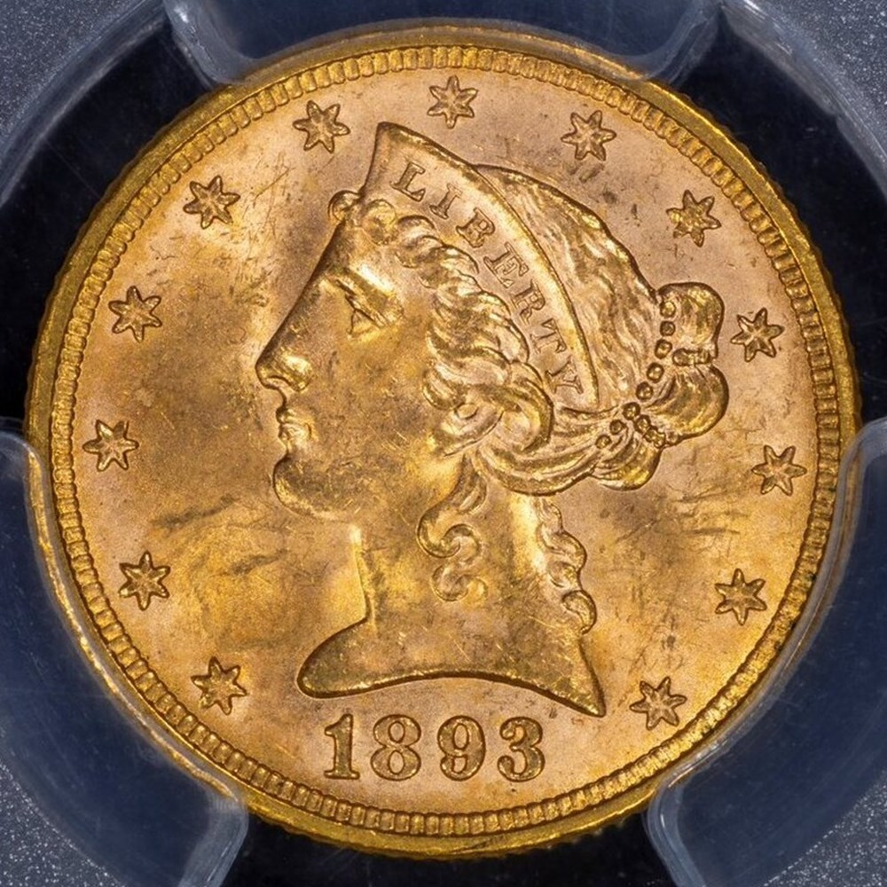 coins united states 1893 gold liberty head half eagle 5 00