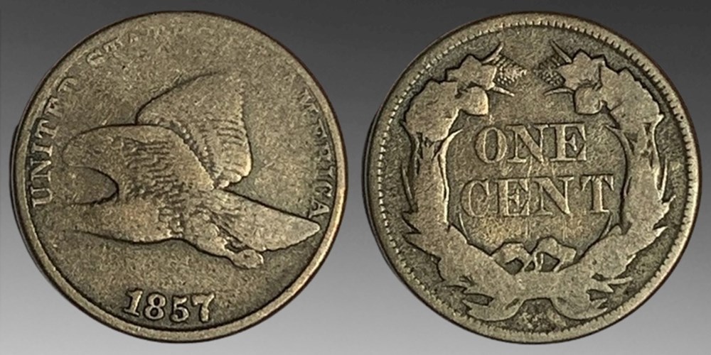 coins world united states copper nickel flying eagle cent 1857