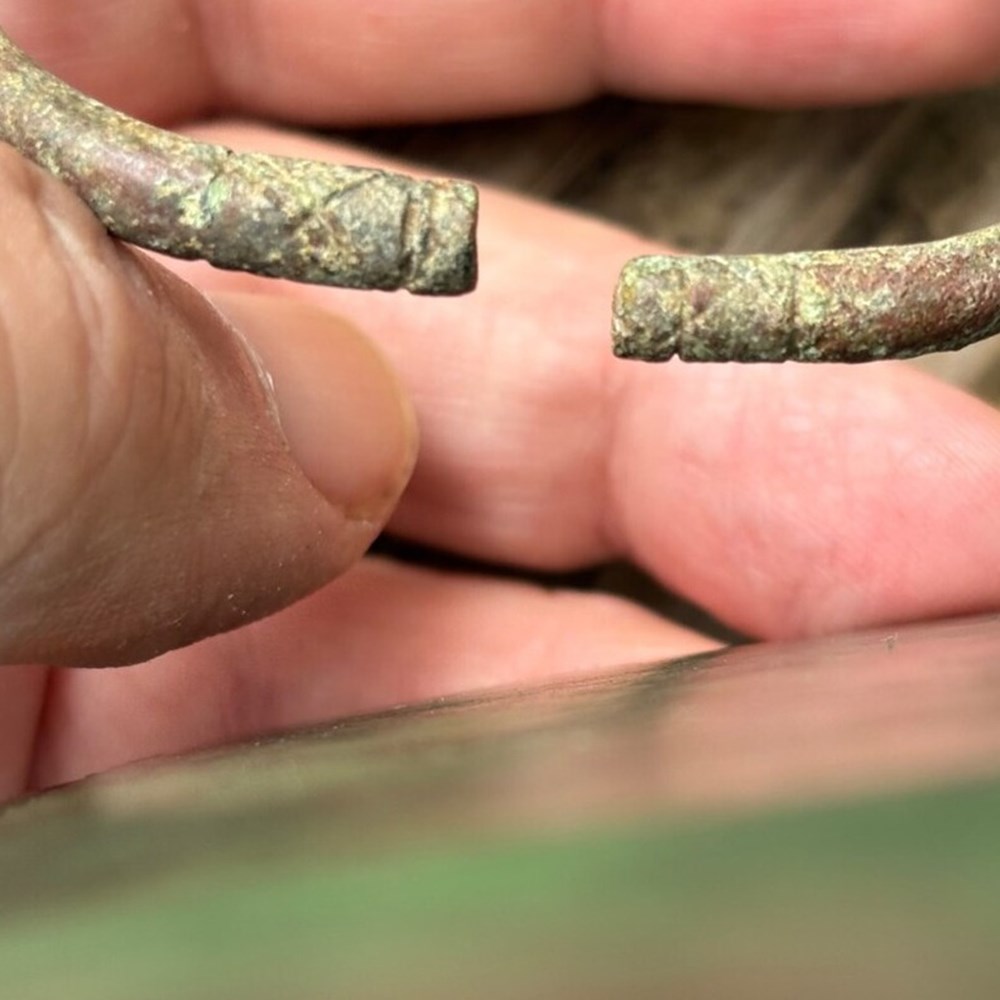 antiquities archaeology europe artifact ca 1 400 ad roman bronze bracelet