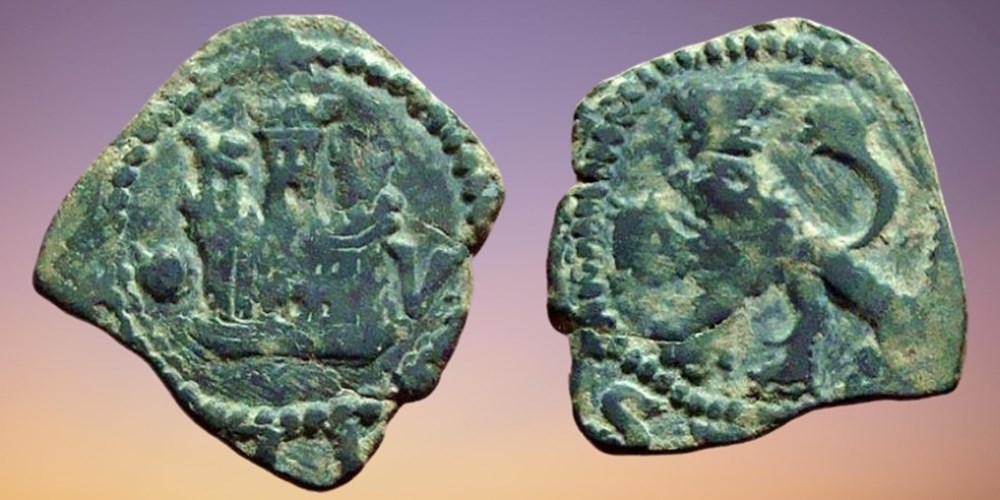 Spain: copper 2-maravedis of Ferdinand V of Aragon & Isabella I of Castile, ca. 1474-1504 4 coins european medieval to other spain copper 2 maravedis of ferdinand v of aragon isabella i of castile ca 1474 1504