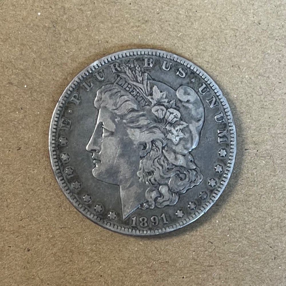 coins united states 1891 silver morgan dollar