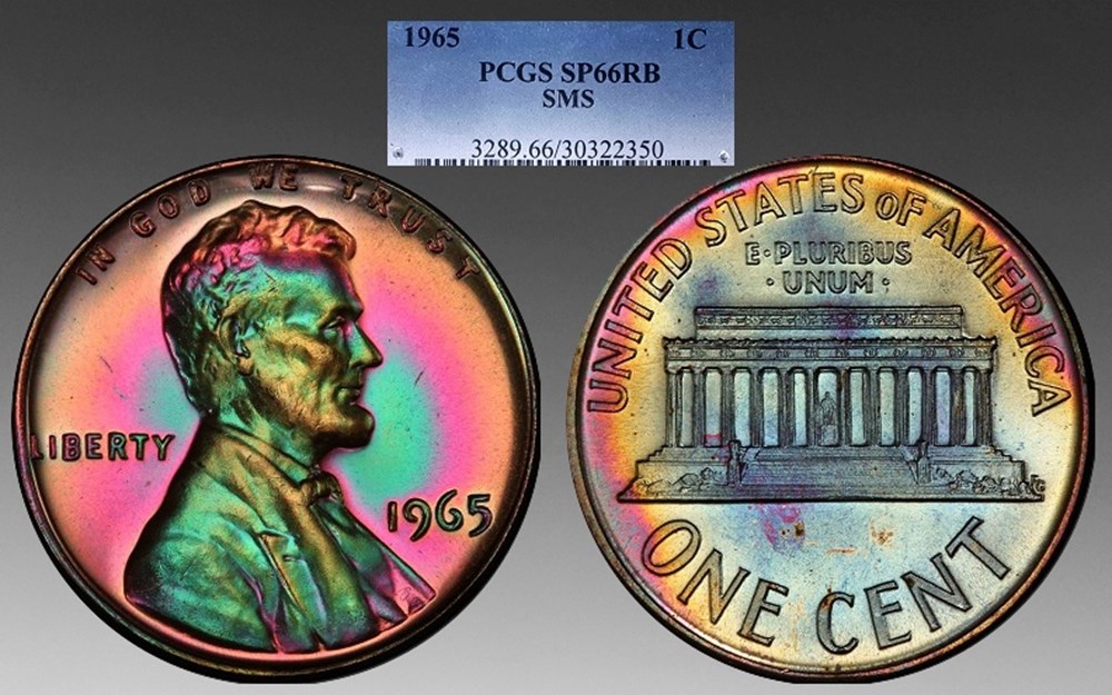 coins world united states 1965 bronze specimen lincoln memorial cent special mint set issue
