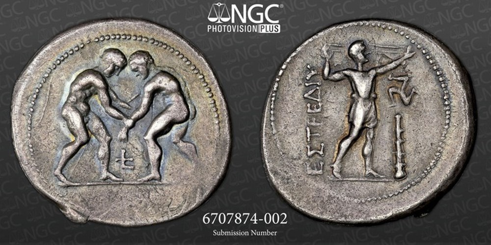 Greece (Pamphylia, Aspendos): ca. 325-250 BC silver stater 2 coins ancient to greek greece pamphylia aspendos ca 325 250 bc silver stater