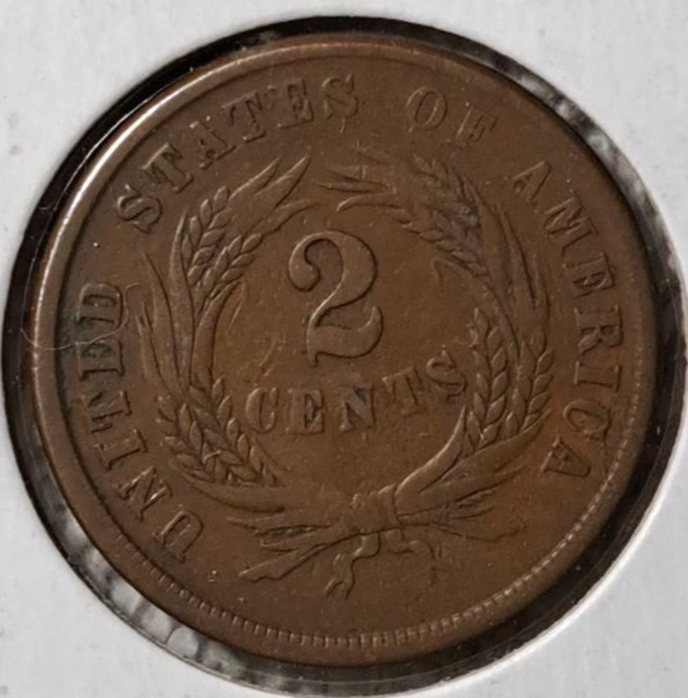 United States: 1864 bronze 2-cent piece 3 coins world united states 1864 bronze 2 cent piece