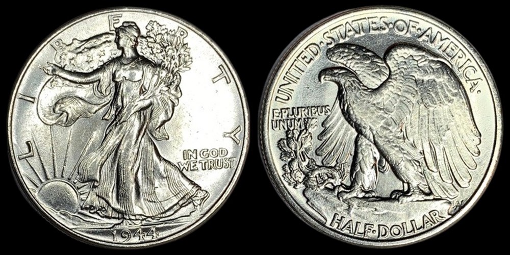 coins world united states silver walking liberty half dollar 1944