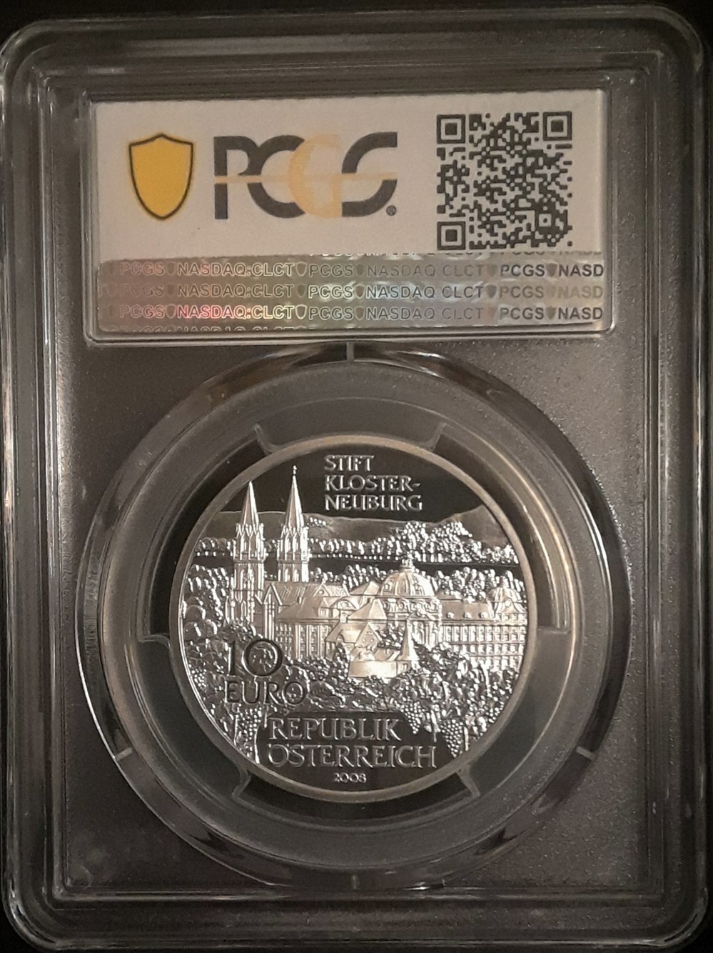 Austria: 2008 silver proof 10-euro, Klosterneuburg Abbey commemorative 5 coins world austria 2008 silver proof 10 euro klosterneuburg abbey commemorative