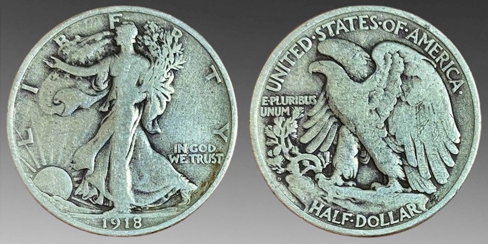 coins world united states silver walking liberty half dollar 1918 d