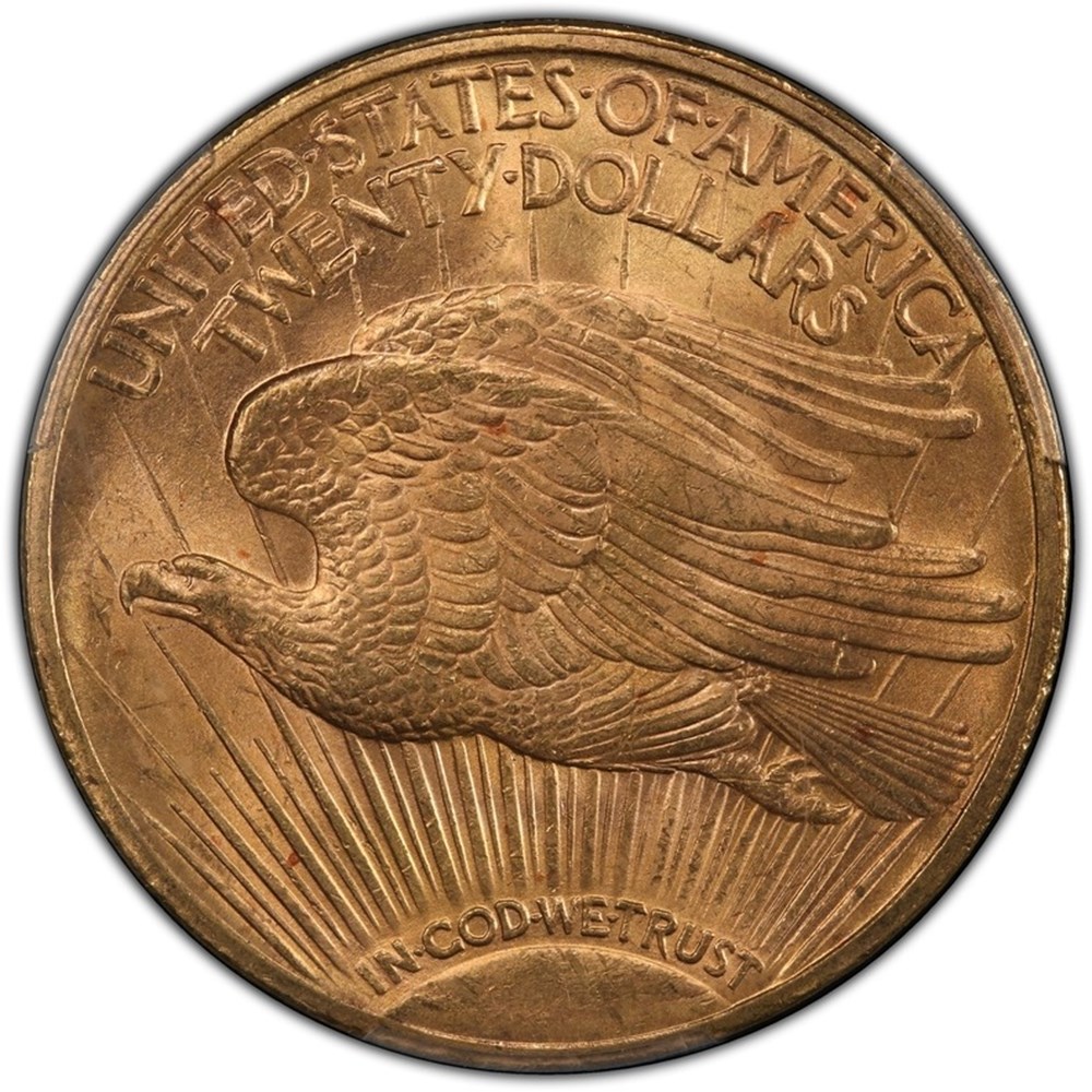 United States: 1923 gold Saint-Gaudens double eagle ($20.00), With Motto 4 coins united states 1923 gold saint gaudens double eagle 20 00 with motto