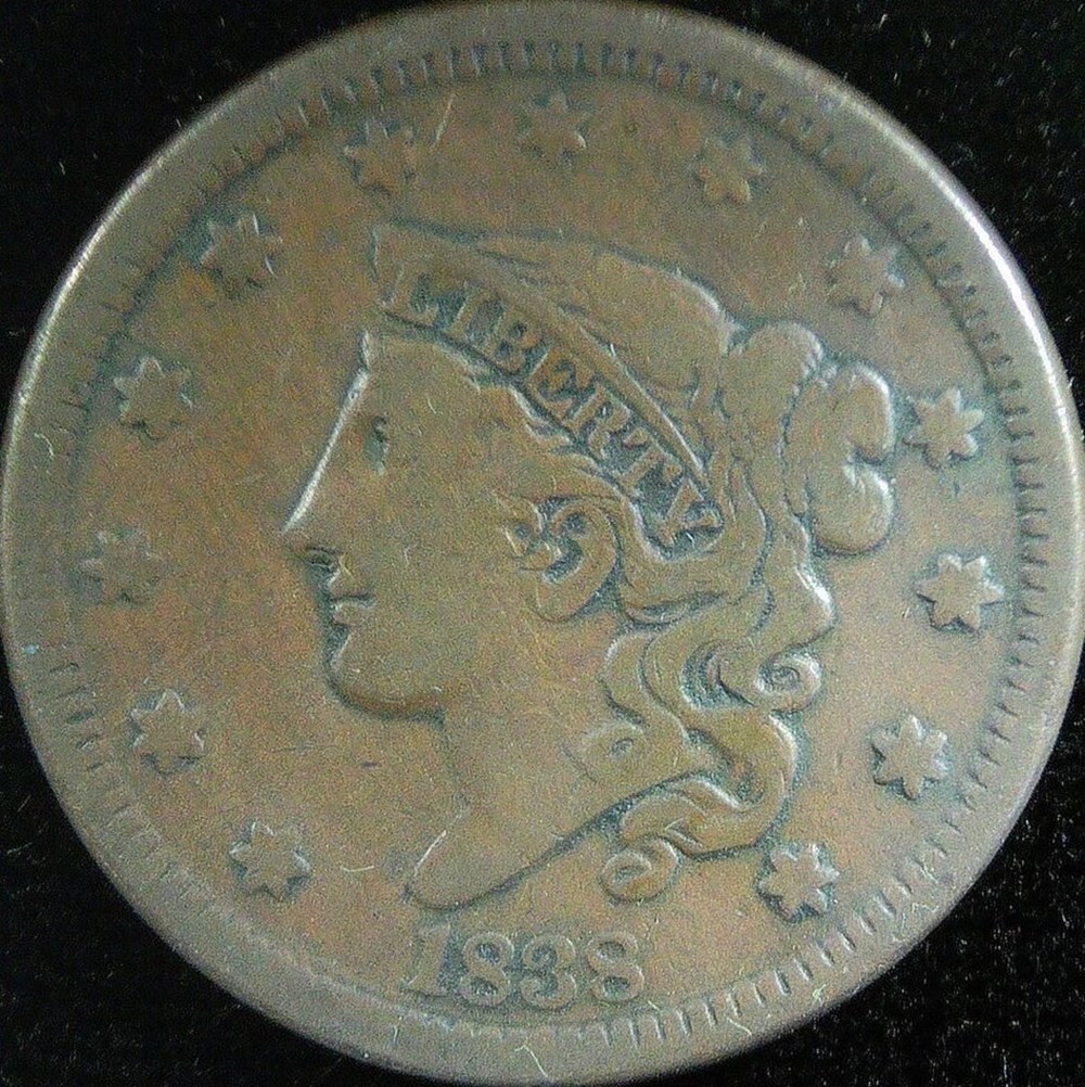coins world united states 1838 copper coronet large cent