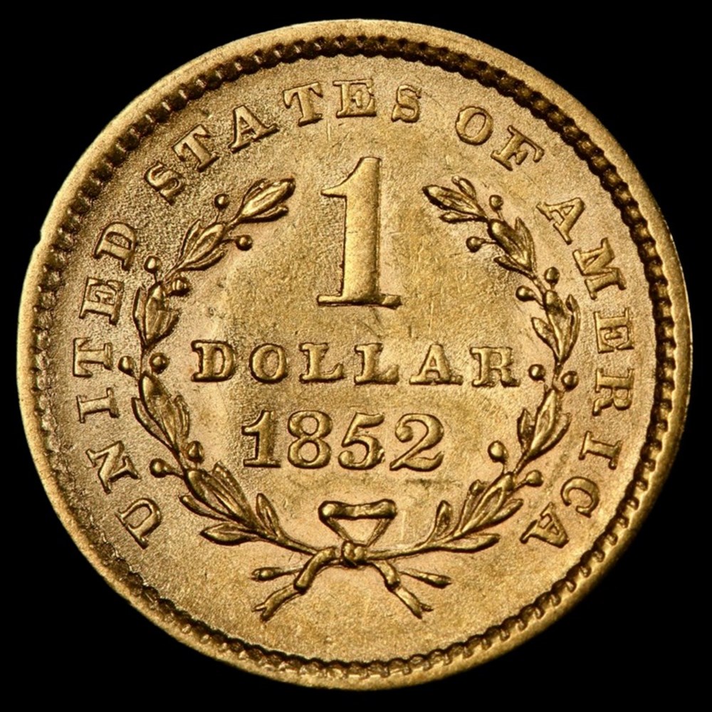 coins world united states 1852 gold dollar type 1 liberty head