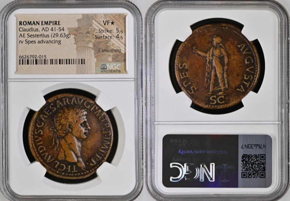 Roman Empire: ca. 41-54 AD bronze sestertius of Claudius 5 coins ancient to romans imperial and republican roman empire ca 41 54 ad bronze sestertius of claudius
