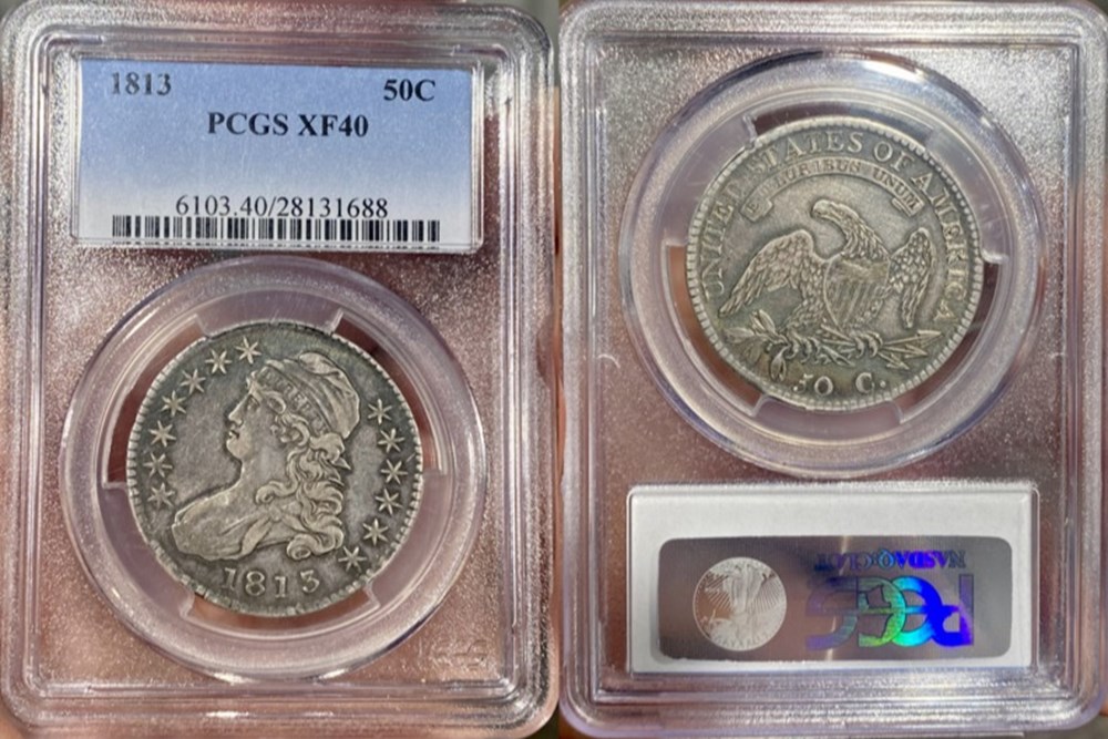 coins world united states 1813 silver capped bust half dollar