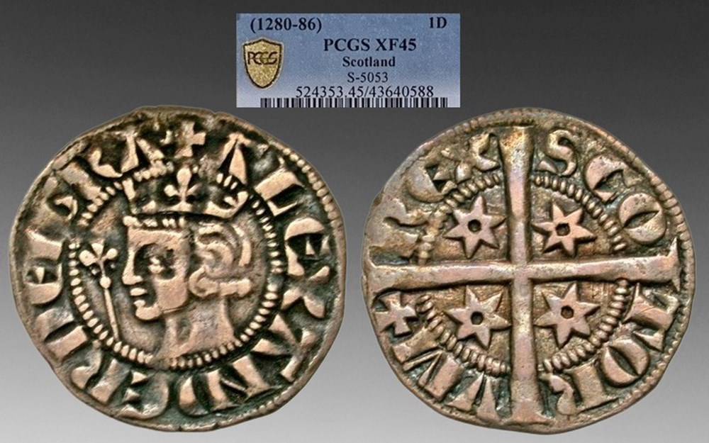 coins european medieval to other scotland ca 1280 1286 silver penny of alexander iii second coinage