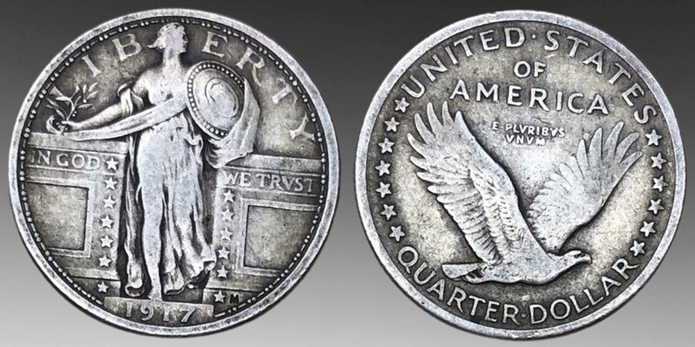 coins world united states silver standing liberty quarter 1917 type 1