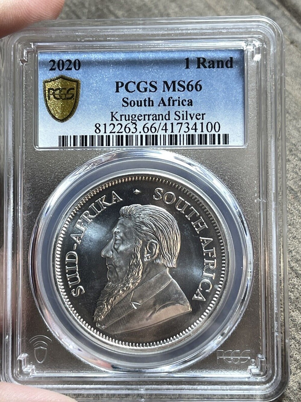 coins world south africa 2020 silver krugerrand 1 ounce 999 silver pcgs ms66
