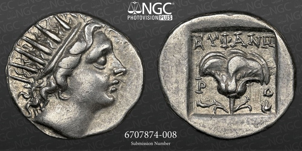 Greece (Carian Islands, Rhodes): ca. 88-84 BC silver drachm 2 coins ancient to greek greece carian islands rhodes ca 88 84 bc silver drachm
