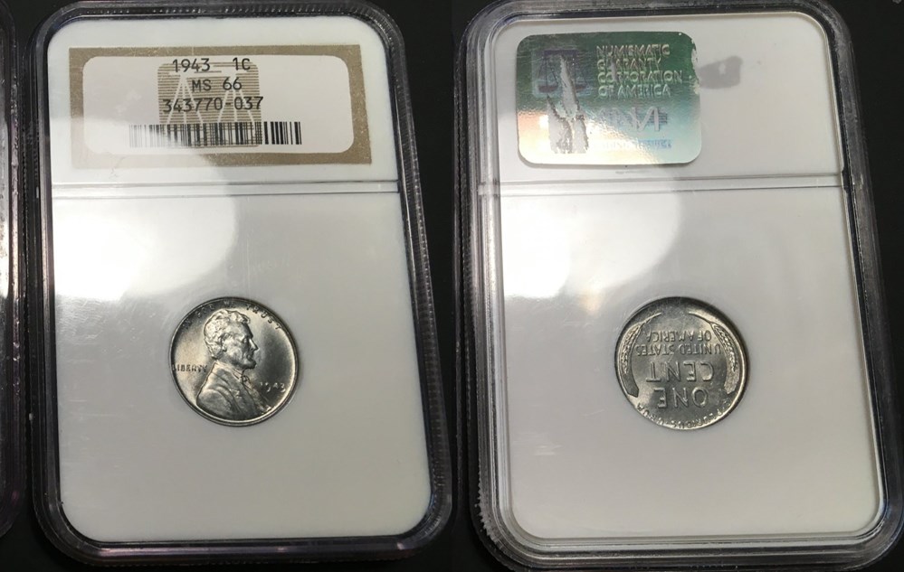 coins world united states 1943 steel lincoln wheat cent ngc ms66