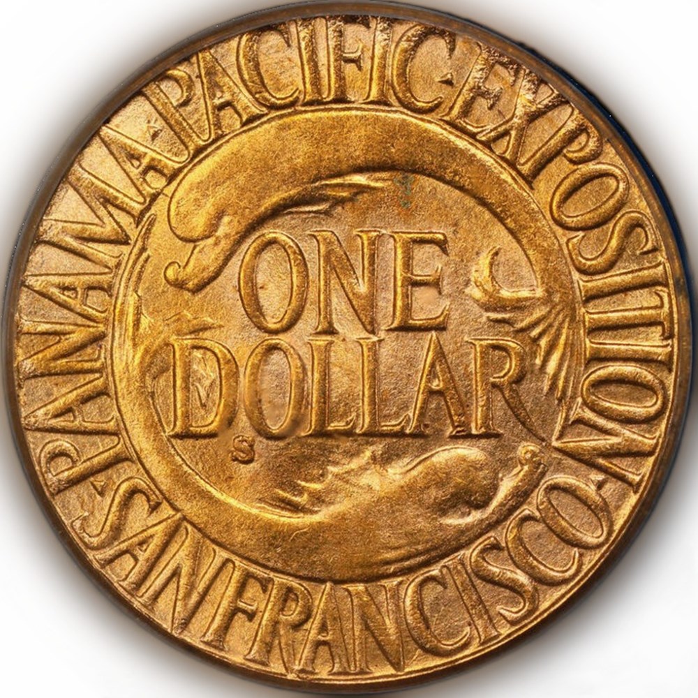 United States: 1915-S gold commemorative dollar, Panama-Pacific Exposition 4 coins world united states 1915 s gold commemorative dollar panama pacific exposition