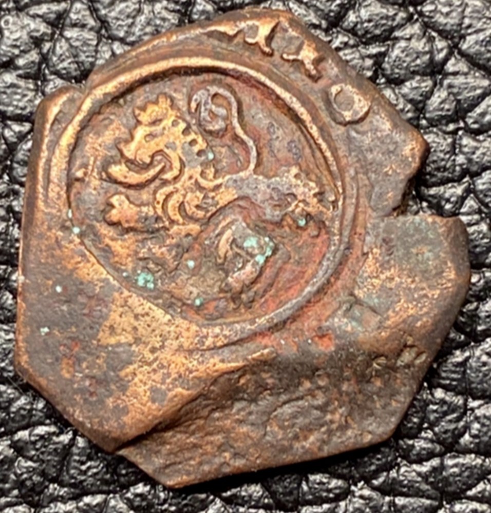 coins european medieval to other spain new world pirate era bronze nummis c 1400 1600 ad sic in inb holder