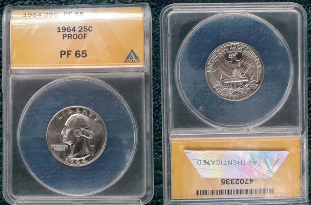 coins world united states silver proof washington quarter 1964