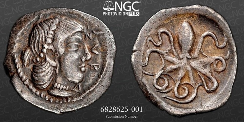 Greece (Sicily, Syracuse): ca. 460-450 BC silver litra of the Second Democracy 2 coins ancient to greek greece sicily syracuse ca 460 450 bc silver litra of the second democracy