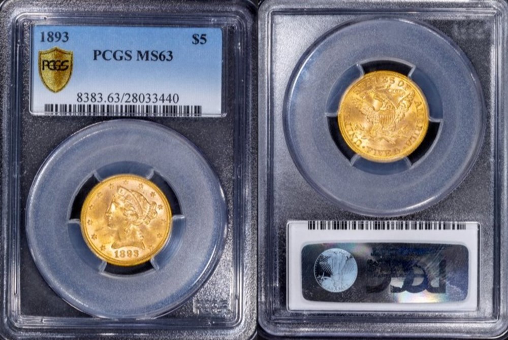 coins united states 1893 gold liberty head half eagle 5 00
