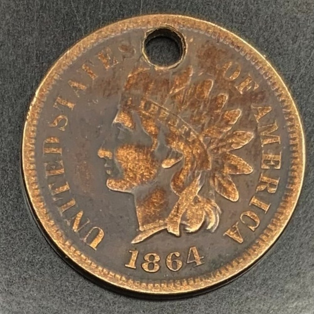 coins world united states usa 1864 l indian cent holed