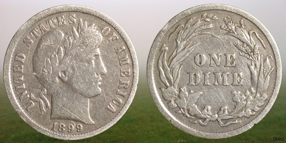 coins world united states dd003 usa 1899 silver barber dime
