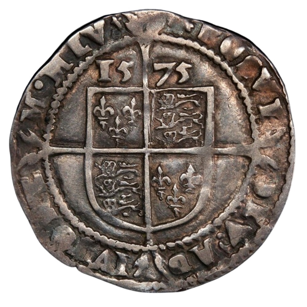 England: 1575 silver sixpence of Elizabeth I, Tower mint,