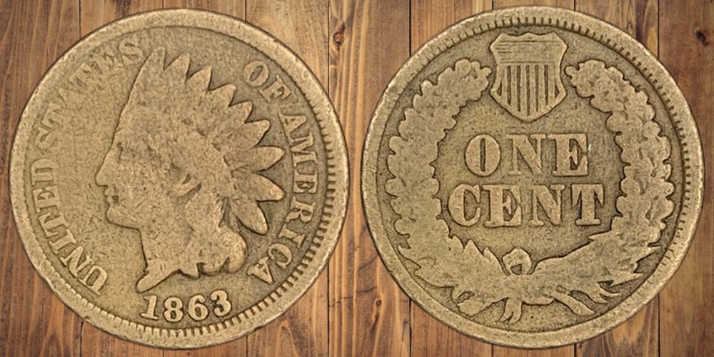coins world united states copper nickel indian head cent 1863