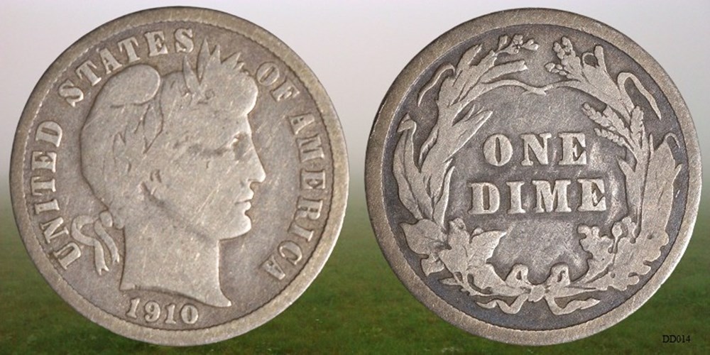 coins world united states dd014 usa 1910 silver barber dime