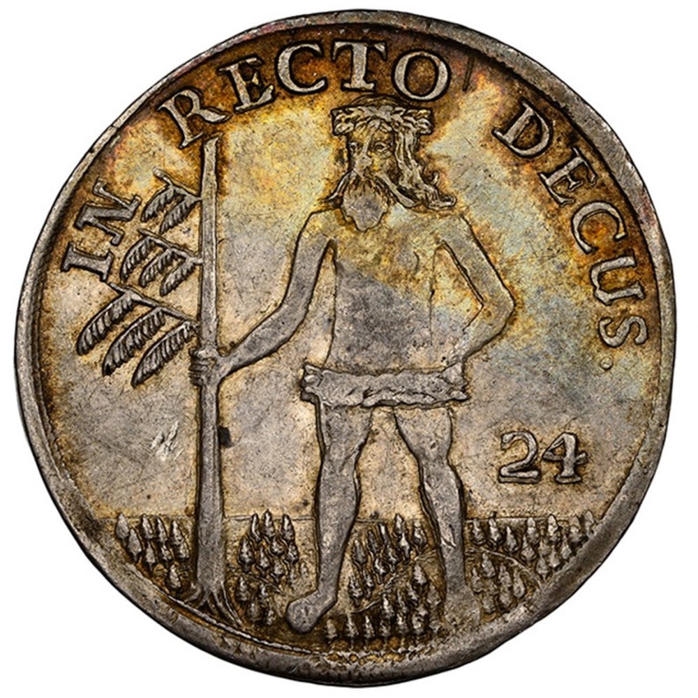coins world germany german states brunswick luneberg calenberg hannover 1702 silver 24 mariengroschen wildman type