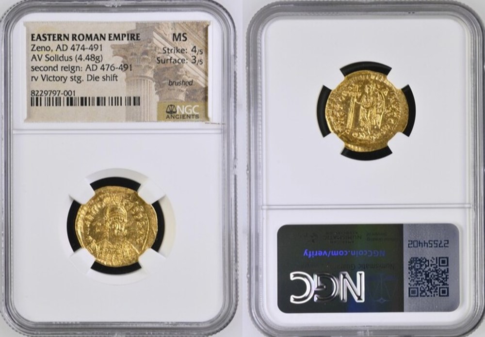 coins ancient to romans imperial and republican eastern roman empire ca 476 491 ad gold solidus of zeno constantinople mint