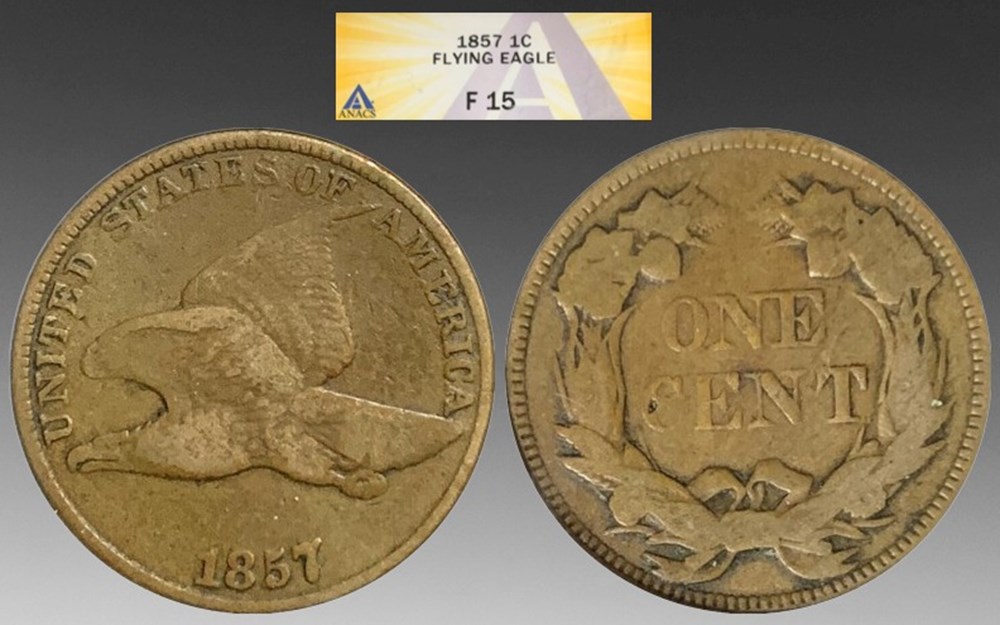 coins world united states 1857 copper nickel flying eagle cent