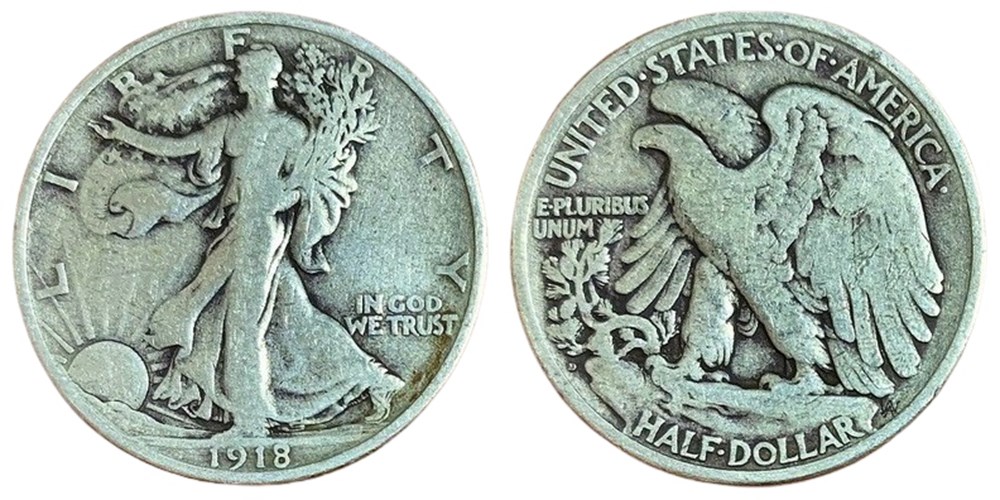 coins world united states silver walking liberty half dollar 1918 d