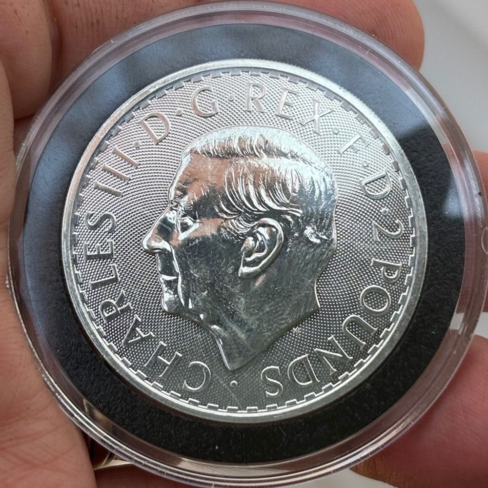 Great Britain: 2023 silver 2-pounds of Charles III, Britannia bullion coin (1 ounce, .999 fine) 2 coins world united kingdom great britain 2023 silver 2 pounds of charles iii britannia bullion coin 1 ounce 999 fine