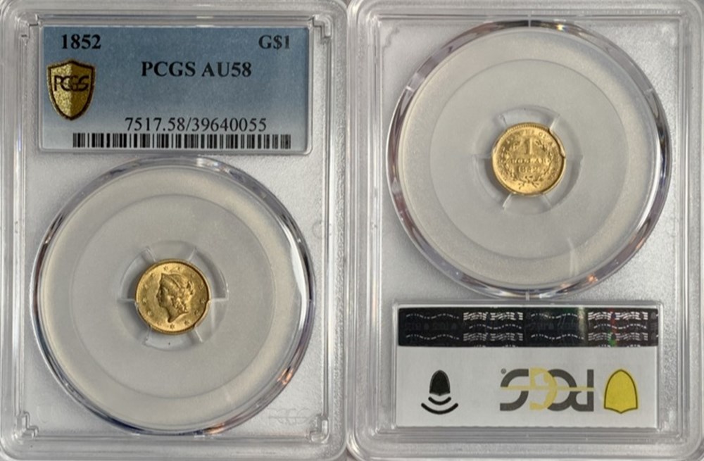 coins world united states 1852 gold dollar type 1 liberty head