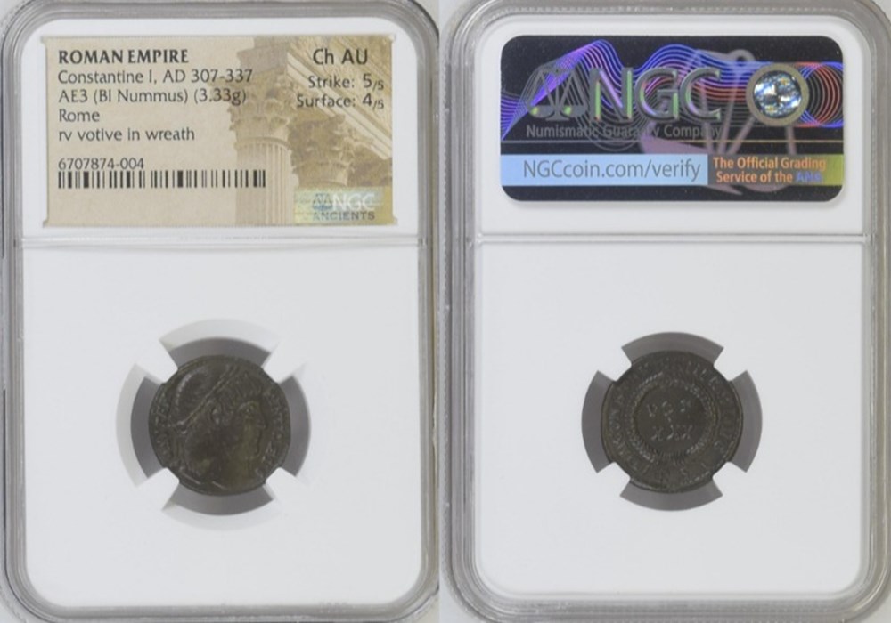 Roman Empire: ca. 307-337 AD billon nummus (Æ3) of Constantine the Great 5 coins ancient to romans imperial and republican roman empire ca 307 337 ad billon nummus 3 of constantine the great