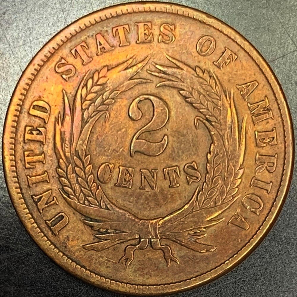 coins world united states bronze 2 cent piece 1865