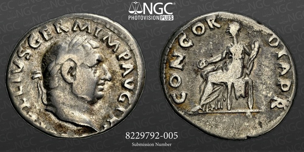 Roman Empire: 69 AD silver denarius of Vitellius 2 coins ancient to romans imperial and republican roman empire 69 ad silver denarius of vitellius