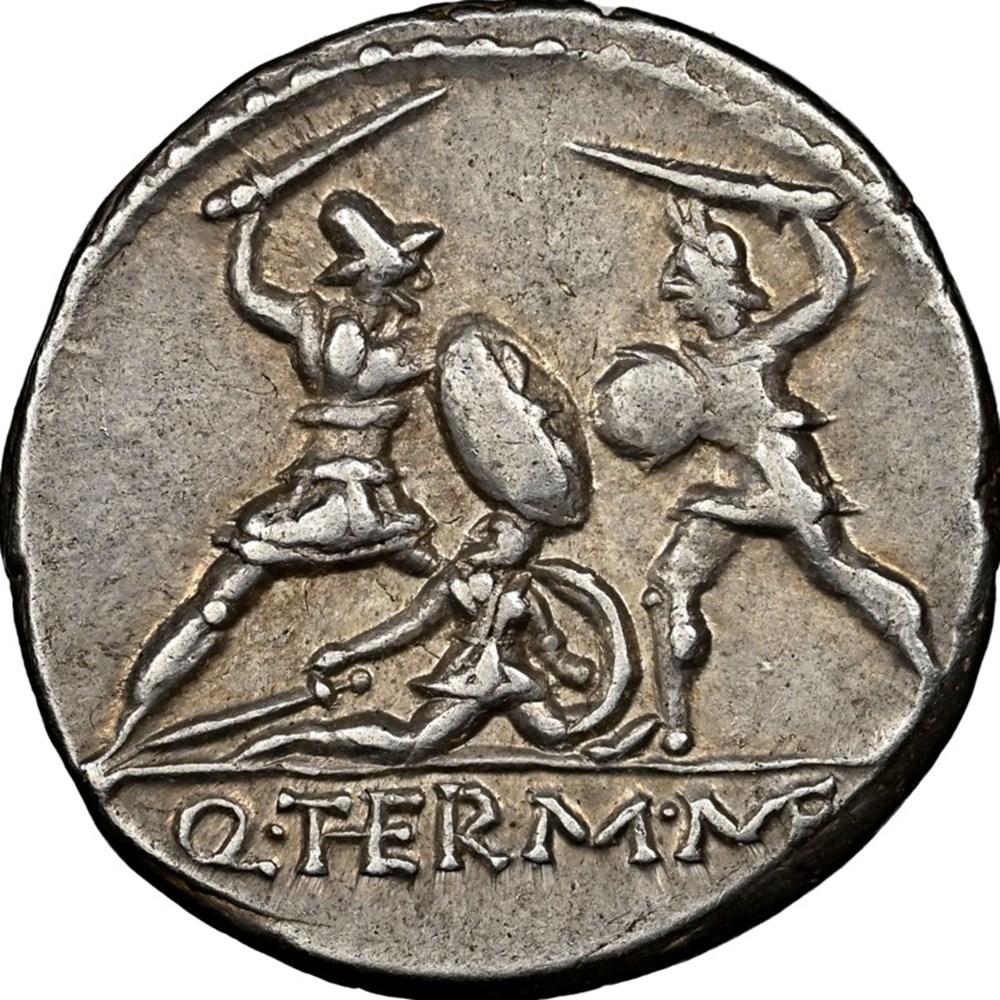 coins ancient to romans imperial and republican roman republic ca 103 bc silver denarius of q minucius thermus