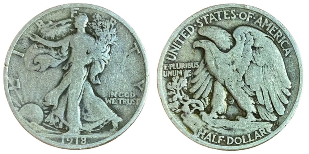 coins world united states silver walking liberty half dollar 1918