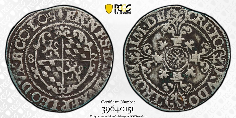 Belgium (Liège): silver Ernestus of Ernest of Bavaria, 1582 2 coins european medieval to other belgium liege silver ernestus of ernest of bavaria 1582