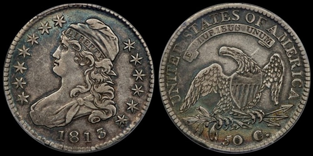 coins world united states 1813 silver capped bust half dollar