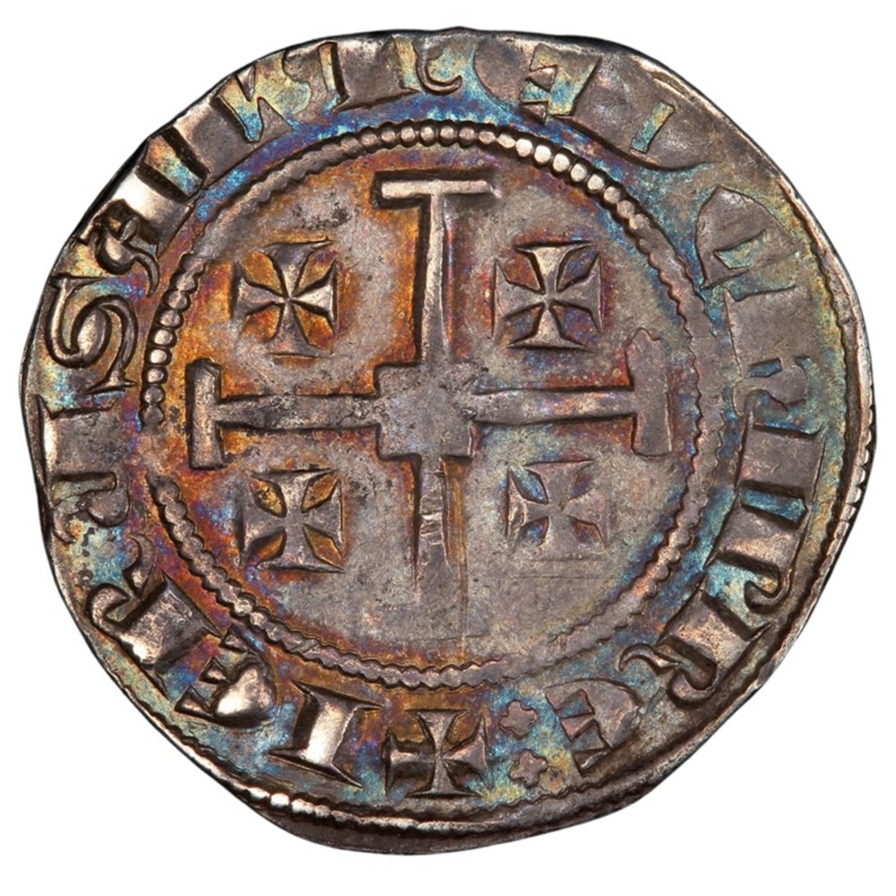coins crusader states cyprus ca 1324 1359 silver gros of hugo iv