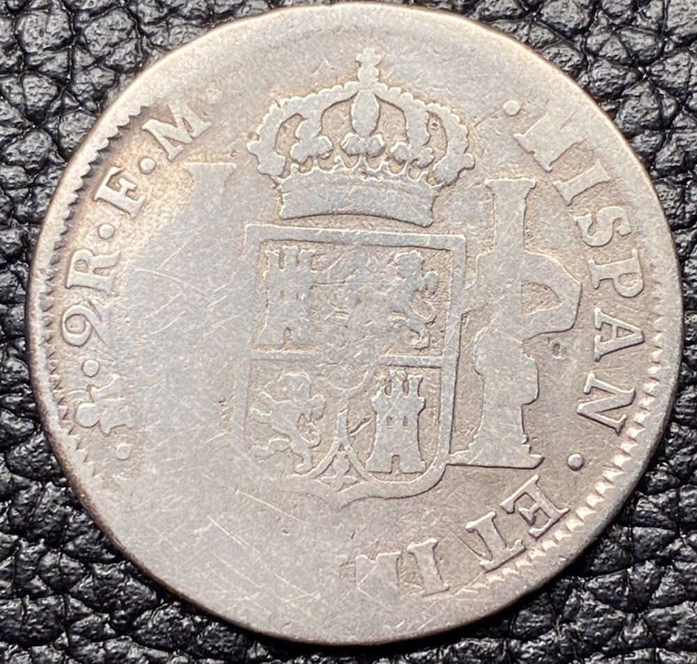 coins colonies mexico spanish colonial silver 2 reales of charles iii 1788 mo fm mexico city mint