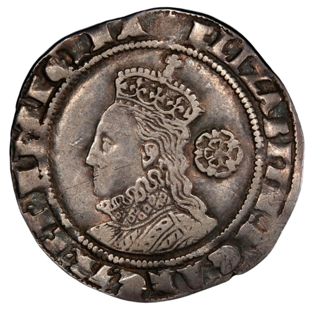 England: 1575 silver sixpence of Elizabeth I, Tower mint, eglantine mintmark 3 coins european medieval kingdom england 1575 silver sixpence of elizabeth i tower mint eglantine mintmark